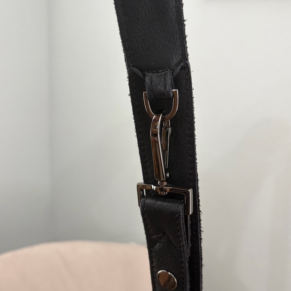 Hammitt Large Montana Adjustable Black Leather Shoulder/Crossbody Bag - Picture 7 of 16